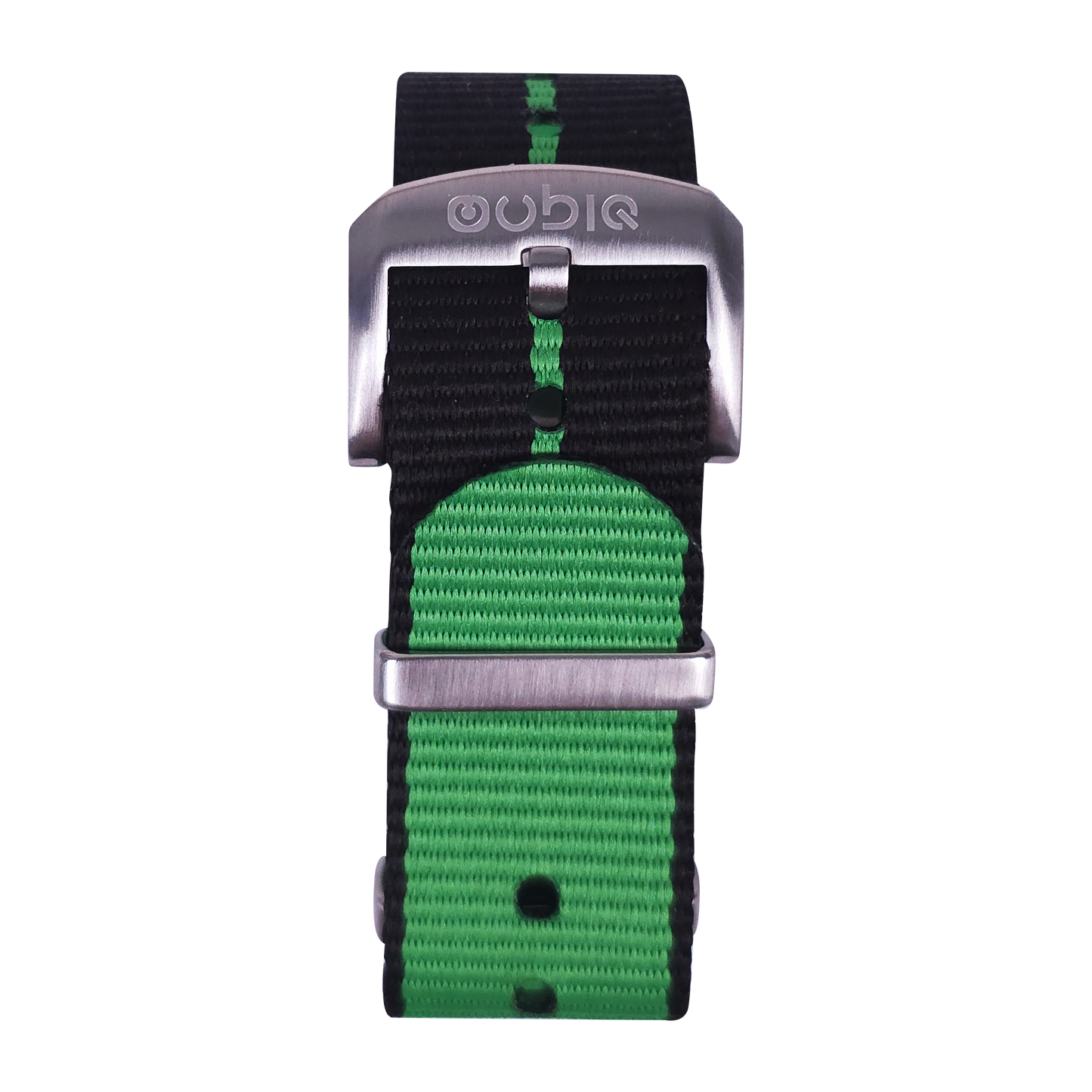 Nylon Strap - BLACK with GREEN Stripe