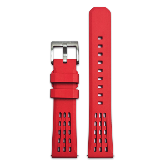 FKM Rubber Strap - RED 20mm