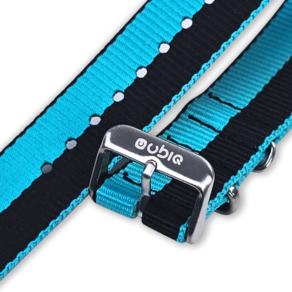 Nylon Strap - BLACK/TEAL 20mm