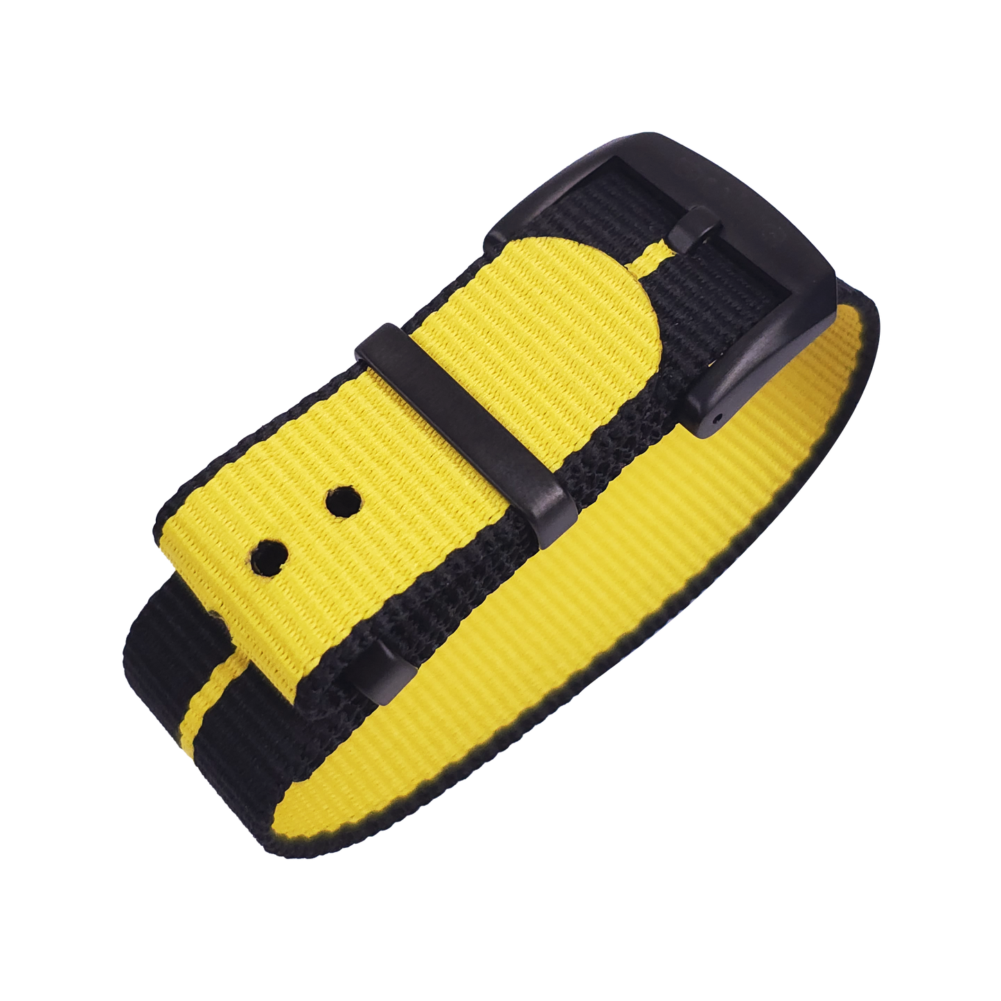 Nylon Strap - BLACK with YELLOW Stripe